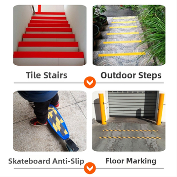 Protiskluzová páska na schody, matný povrch, PVC základ, vysoká viskozita, vodotesná, jednostranná