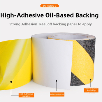 Protiskluzová páska na schody, matný povrch, PVC základ, vysoká viskozita, vodotesná, jednostranná