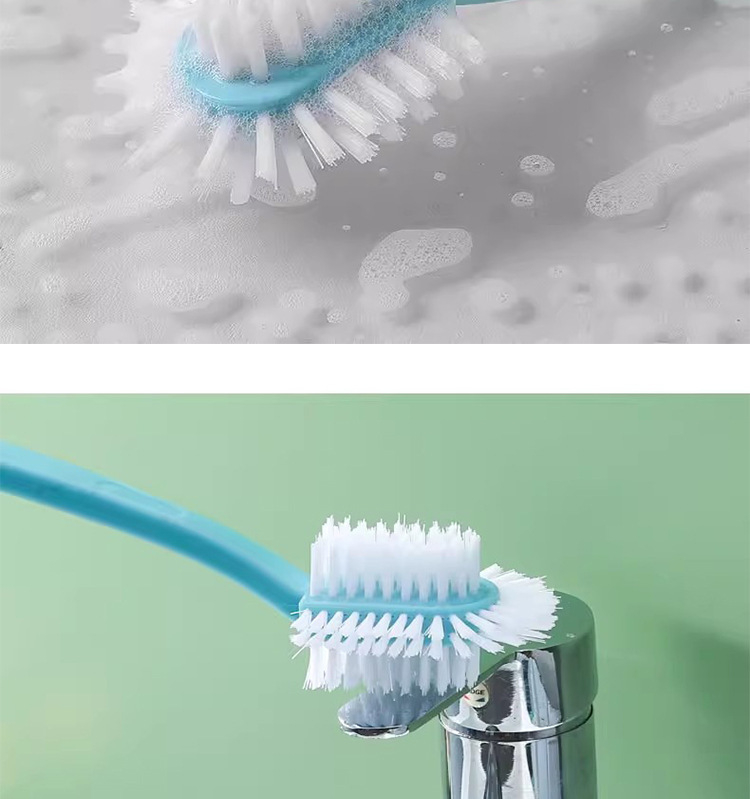 Četka za cipele s petostrukom glavom, mekane plastične dlačice, minimalistički dizajn, kućno čišćenje