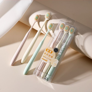 Χειροκίνητη οδοντόβουρτσα με υπερ-μαλακές τρίχες και ευρεία κεφαλή, για βαθύ καθαρισμό και μασάζ των ούλων, φορητή για ενήλικες, οικιακή χρήση