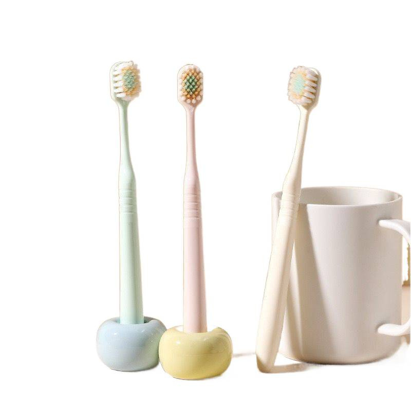 Χειροκίνητη οδοντόβουρτσα με υπερ-μαλακές τρίχες και ευρεία κεφαλή, για βαθύ καθαρισμό και μασάζ των ούλων, φορητή για ενήλικες, οικιακή χρήση