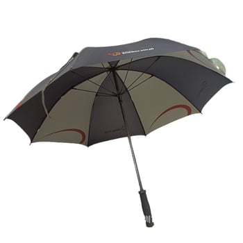 Διαφημιστική ομπρέλα με μακριά λαβή, σκελετός από ίνες με 8 ραβδούς, ύφασμα πολυεστέρα 190T, EVA λαβή, χειροκίνητο άνοιγμα-κλείσιμο, εκτύπωση λογοτύπου και προσαρμογή