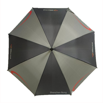 Διαφημιστική ομπρέλα με μακριά λαβή, σκελετός από ίνες με 8 ραβδούς, ύφασμα πολυεστέρα 190T, EVA λαβή, χειροκίνητο άνοιγμα-κλείσιμο, εκτύπωση λογοτύπου και προσαρμογή