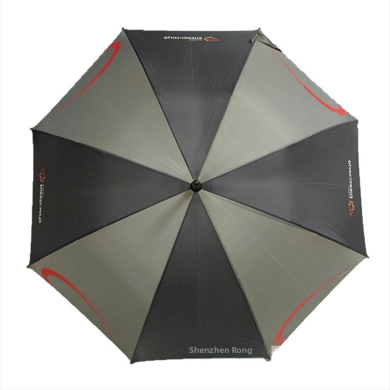Διαφημιστική ομπρέλα με μακριά λαβή, σκελετός από ίνες με 8 ραβδούς, ύφασμα πολυεστέρα 190T, EVA λαβή, χειροκίνητο άνοιγμα-κλείσιμο, εκτύπωση λογοτύπου και προσαρμογή