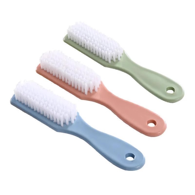 Perie pentru pantofi cu mâner lung, multifuncțională pentru pantofi și haine, fir de nylon, stil minimalist