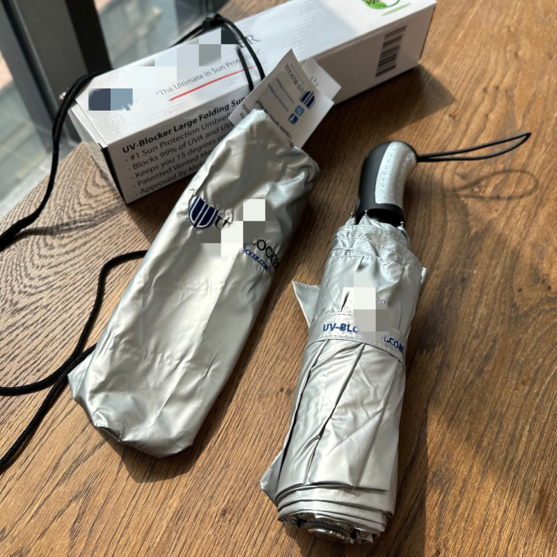 UV kišobran s aluminijskim okvirom, ručno otvaranje i zatvaranje, UPF 30+, otporan na vjetar i kišu, veliko sjenilo