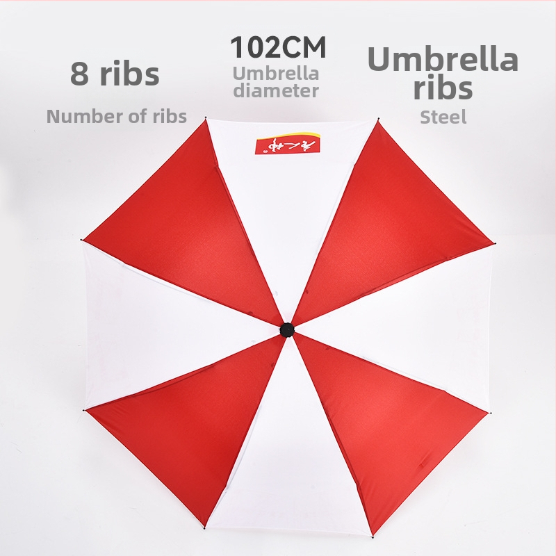 8-rebrni kišobran, ručno otvaranje, 190T tkanina, čelični okvir, UV zaštita UPF50+, tisk logotipa