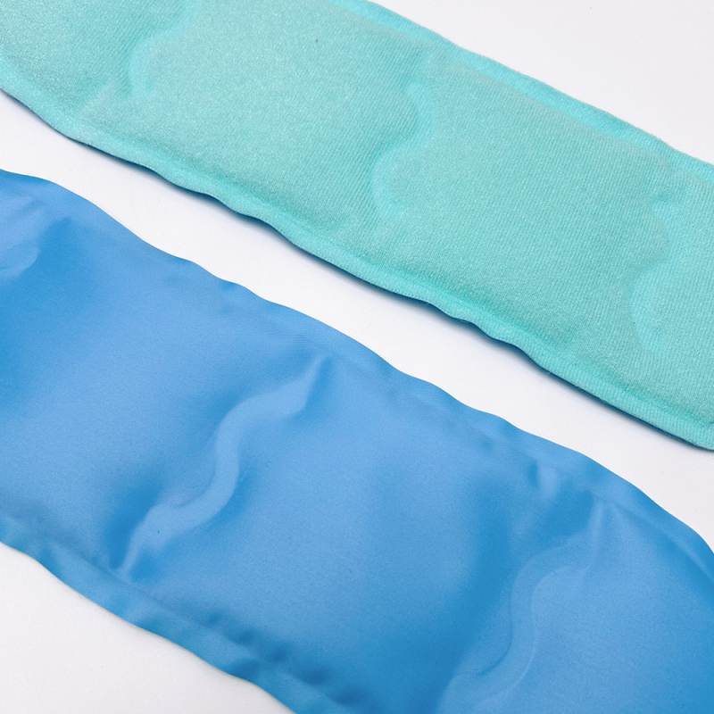 Ruixi ледена подложка за китката, PVC плат, пълнител от ледени кристали, за охлаждане и предотвратяване на топлинни удари