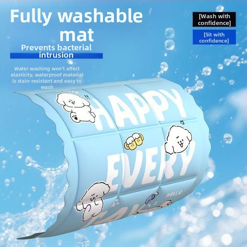 Гел подложка за седалка с пълнеж от ледени кристали, PVC плат, 450 г, 40 броя в кутия, карикатурен стил, охлаждане през лятото