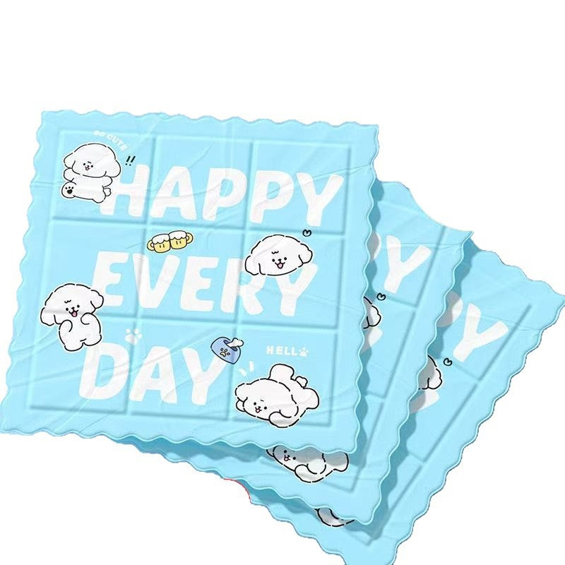 Гел подложка за седалка с пълнеж от ледени кристали, PVC плат, 450 г, 40 броя в кутия, карикатурен стил, охлаждане през лятото