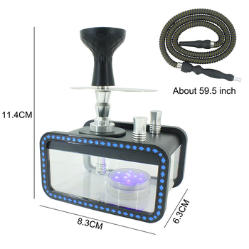 Akrilna nargila s LED, arapski stil, dvostruka cijev, kompletan set