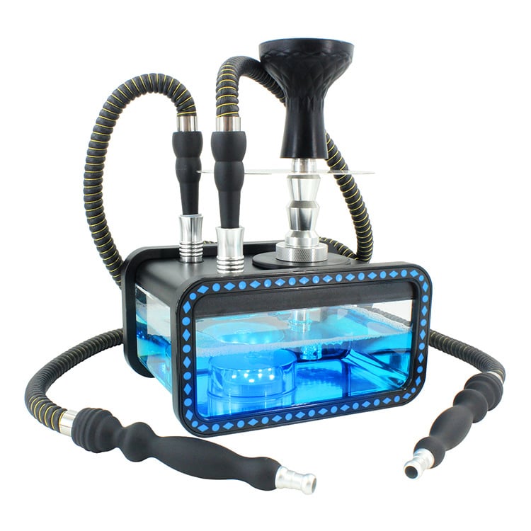 Akrilna nargila s LED, arapski stil, dvostruka cijev, kompletan set