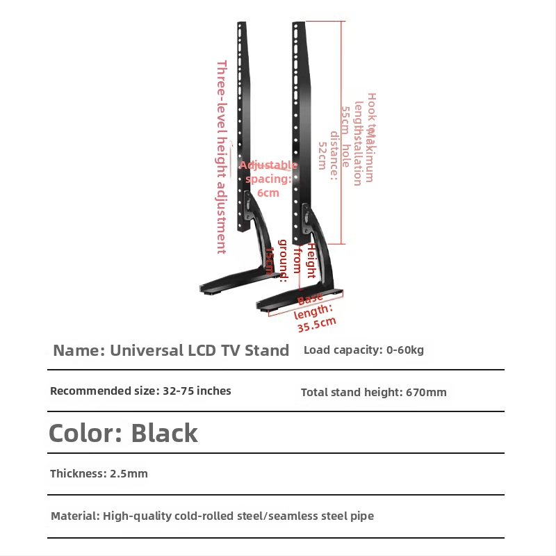Stolný stojan na televízor pre inteligentné displeje - Kompatibilný s inteligentnými displejmi - Studená valcovaná oceľ - Hmotnosť 2 kg