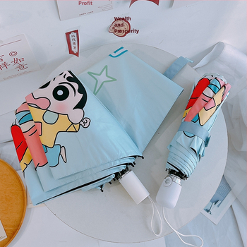 Dječji kišobran za sunce i kišu s gradijentnim dizajnom, 3-dijelni, automatsko otvaranje, 8 rebara, tkanina 190T, šipke od željeza, ručka od plastike