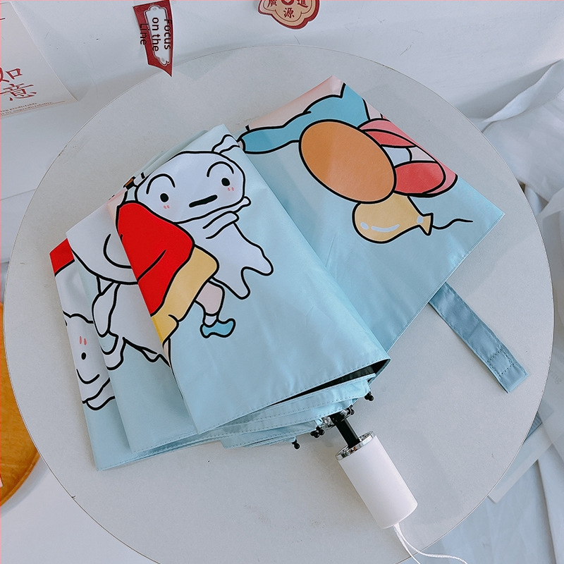 Dječji kišobran za sunce i kišu s gradijentnim dizajnom, 3-dijelni, automatsko otvaranje, 8 rebara, tkanina 190T, šipke od željeza, ručka od plastike