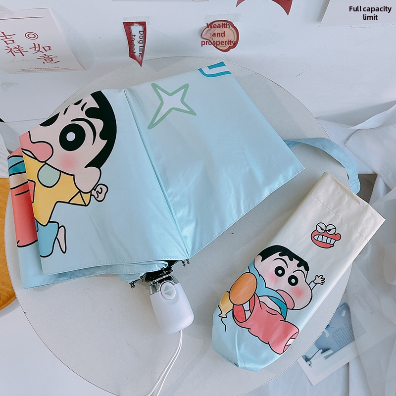 Dječji kišobran za sunce i kišu s gradijentnim dizajnom, 3-dijelni, automatsko otvaranje, 8 rebara, tkanina 190T, šipke od željeza, ručka od plastike