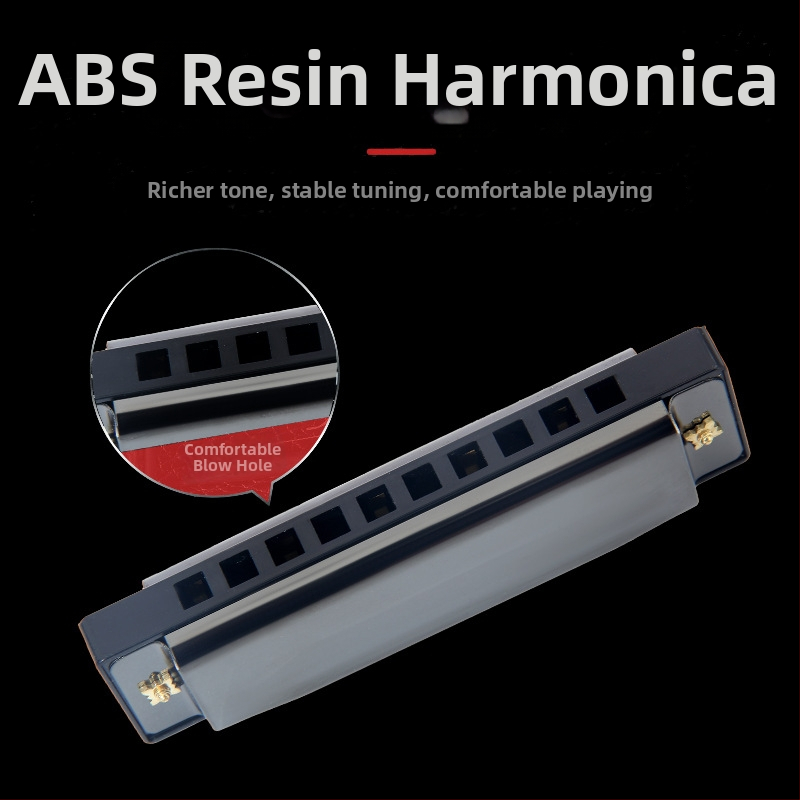 Harmonika s 10 rupa, 20 tonova, C napon, blues harmonika s ABS kućištem, za početnike