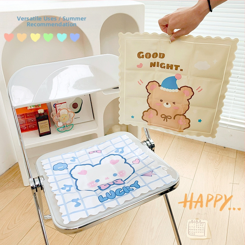 Ледена подложка за охлаждане на офисно бюро и лаптоп — PVC плат, пълнеж от ледени кристали, карикатурен стил, приблизително 600 г, кутия с 40 броя