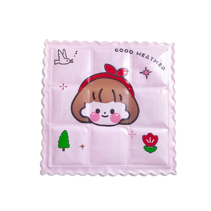 Ледена подложка за охлаждане на офисно бюро и лаптоп — PVC плат, пълнеж от ледени кристали, карикатурен стил, приблизително 600 г, кутия с 40 броя