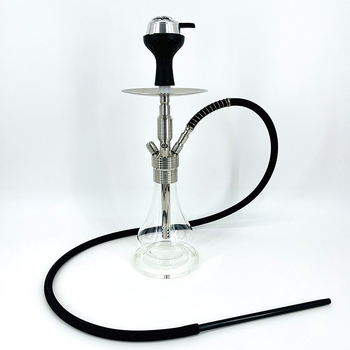 Hookah set s dvostrukim nehrđajućim cijevima i silikonskim crijevom, konfigurabilan, moderni minimalistički dizajn