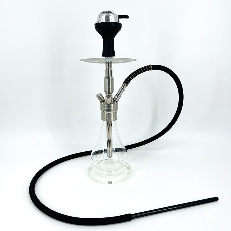 Hookah set s dvostrukim nehrđajućim cijevima i silikonskim crijevom, konfigurabilan, moderni minimalistički dizajn