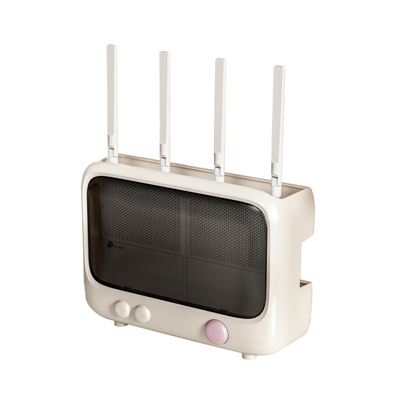 Kutija za pohranu routera, zidna montaža, bez bušenja, ABS materijal, 1 pretinac, 1 sloj, za modem/Set-Top Box