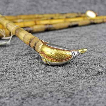 Pipa od bambusa s mesinganim detaljima | višekratna uporaba, Woody, Novi kineski stil