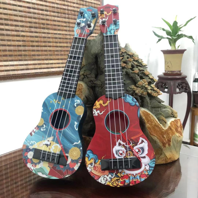 Dječja ukulele u nacionalnom stilu – plastična igračka gitara, podrijetlo Guangdong Shantou, za 0–3 godine, interaktivno učenje