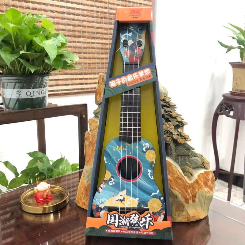 Dječja ukulele u nacionalnom stilu – plastična igračka gitara, podrijetlo Guangdong Shantou, za 0–3 godine, interaktivno učenje