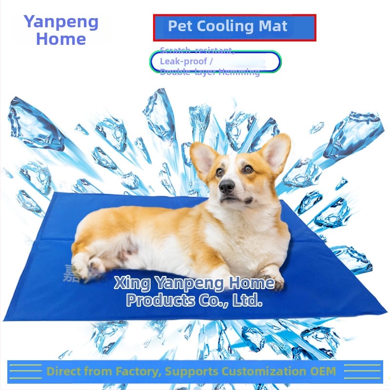 Охлаждащ мат за кучета — пластмасов материал, мека ледена повърхност, устойчив на надраскване и разкъсване