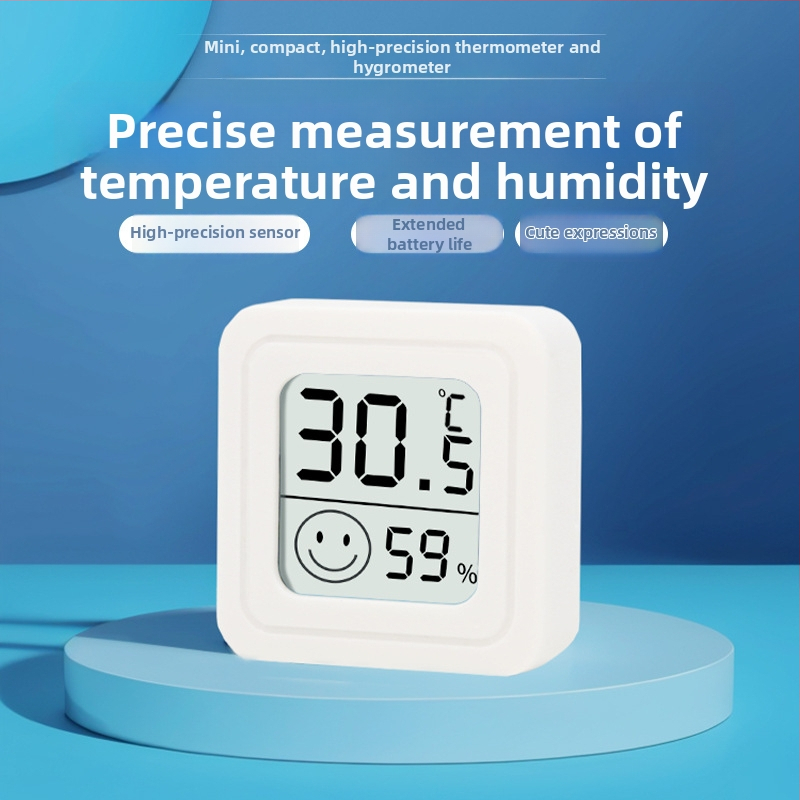 YQ vnútorný mini teplomer-hygromometer, nástenný, model B5197-2506xf, rozlíšenie teploty 1°, typ: iné teplomery