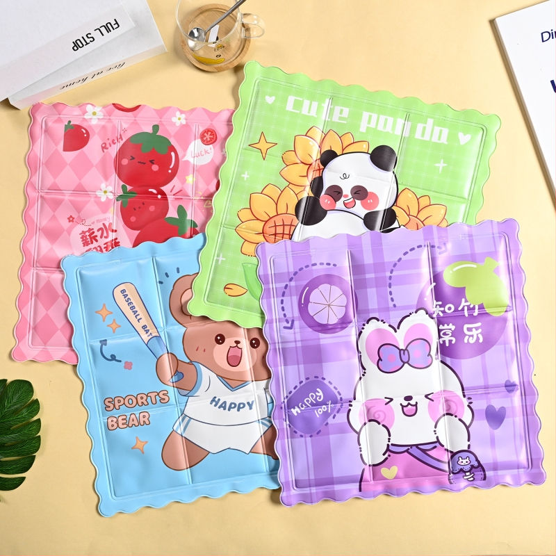 Ледена подложка за охлаждане – PVC плат, воден пълнител, карикатурен стил; подходяща за студентско общежитие, офис и кола; персонализирана обработка