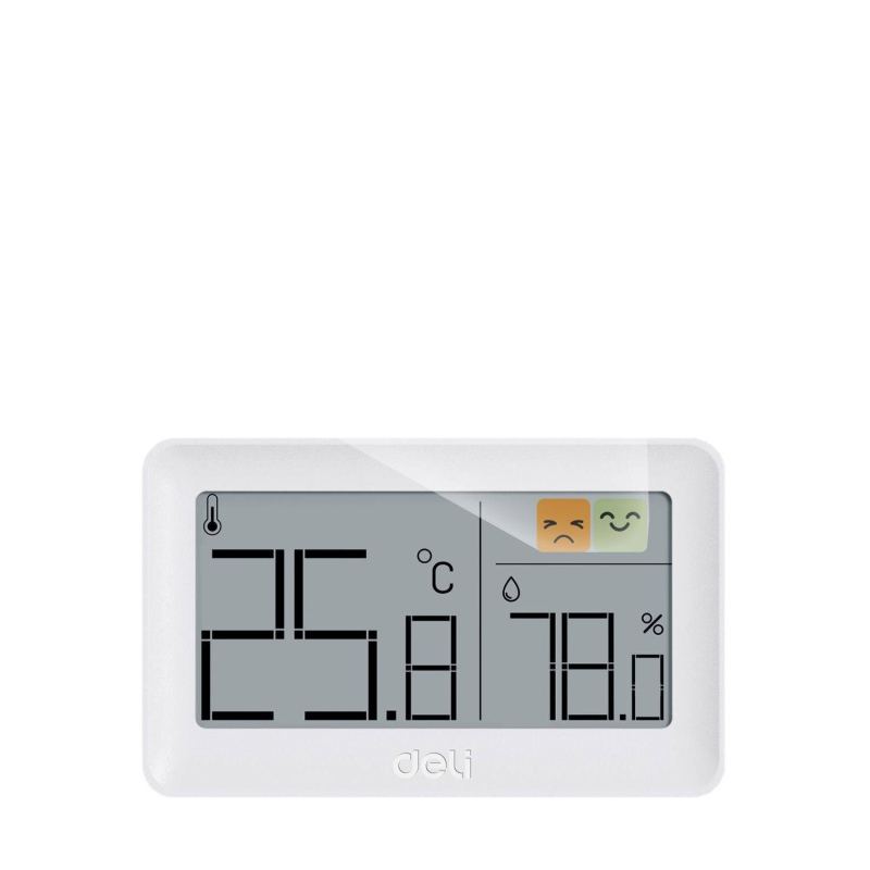 Deli termometru digital de interior montat pe perete pentru camera copilului, precizie ridicată, rezoluție temperatură 1°C