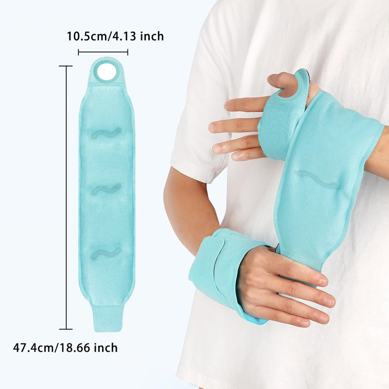 Gel ledeni paket za zglob zapešća s integriranim dizajnom, toplinska i hladna terapija, PVC tkanina, 230 g