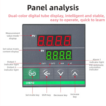 Digitálny PID inteligentný termostat so dvoma výstupmi a displejom CHB401/402/702/902 – zariadenie na riadenie teploty
