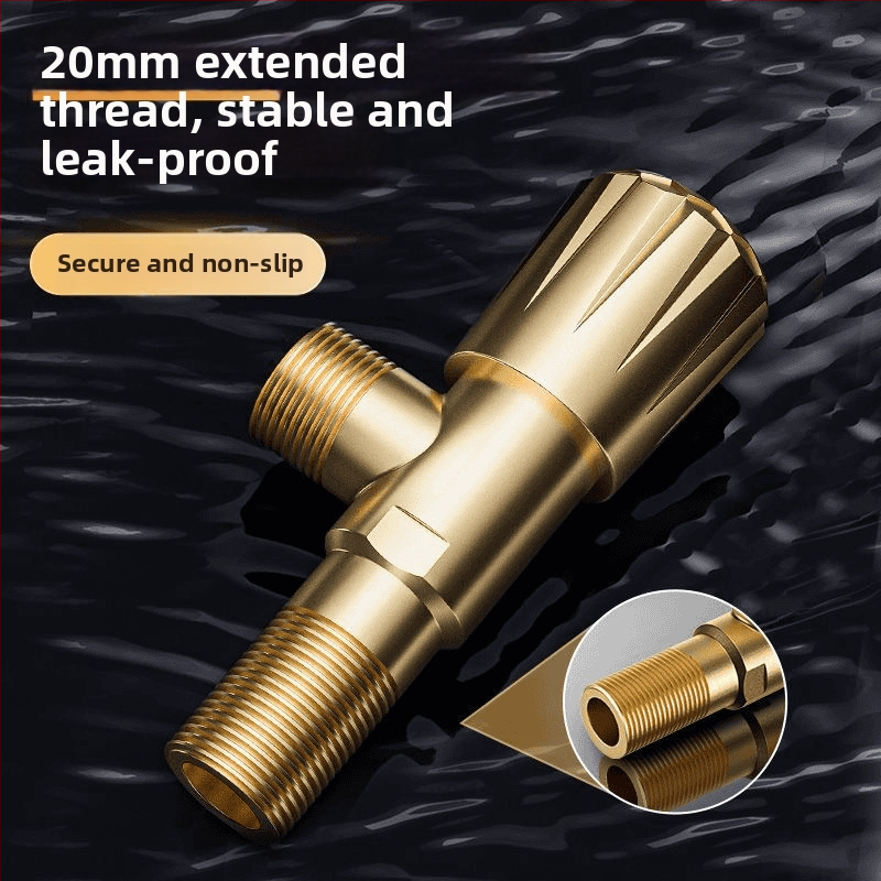 Kutni ventil od bakrene legure, zidni, za toplu i hladnu vodu, radni tlak 0-90