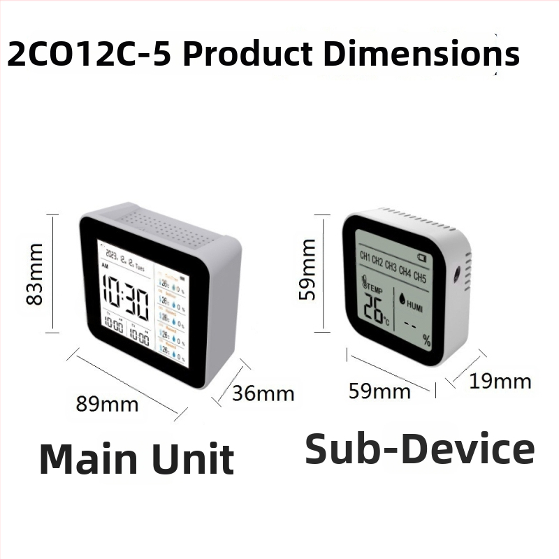Nobitor WiFi bežični mjerač temperature i vlage s 5 senzora, vodootporna sonda za temperaturu za skladištenje, akvarij i uzgoj