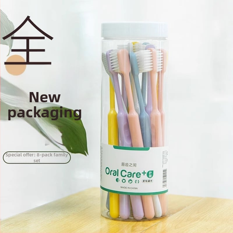 Οδοντόβουρτσα για ενήλικες με μαλακές τρίχες και καθαριστή γλώσσας – μάρκα Friendly, χειροκίνητη, καθαρισμός δοντιών