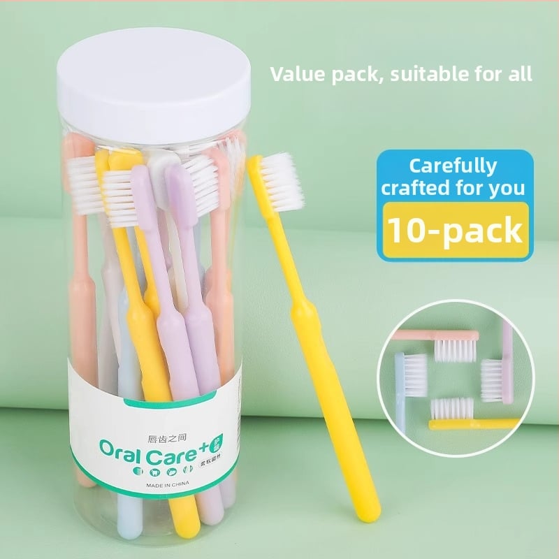 Οδοντόβουρτσα για ενήλικες με μαλακές τρίχες και καθαριστή γλώσσας – μάρκα Friendly, χειροκίνητη, καθαρισμός δοντιών