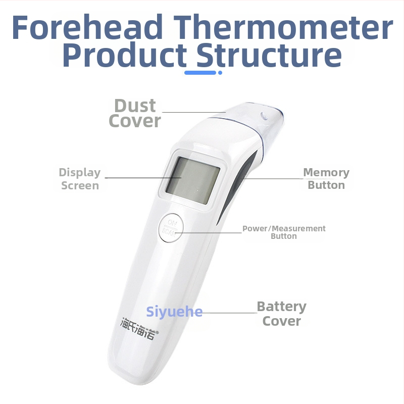 Čelový infračervený teploměr HS-9802D, ručný, pre deti a dojčatá, rýchly a presný