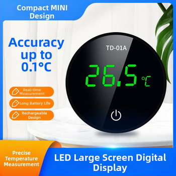 Akvarijski termometar s LCD zaslonom, vanjski vodomjer, visoka preciznost (Materijal: Plastika; Kategorija: Termometar; Funkcija: Mjerenje temperature vode)