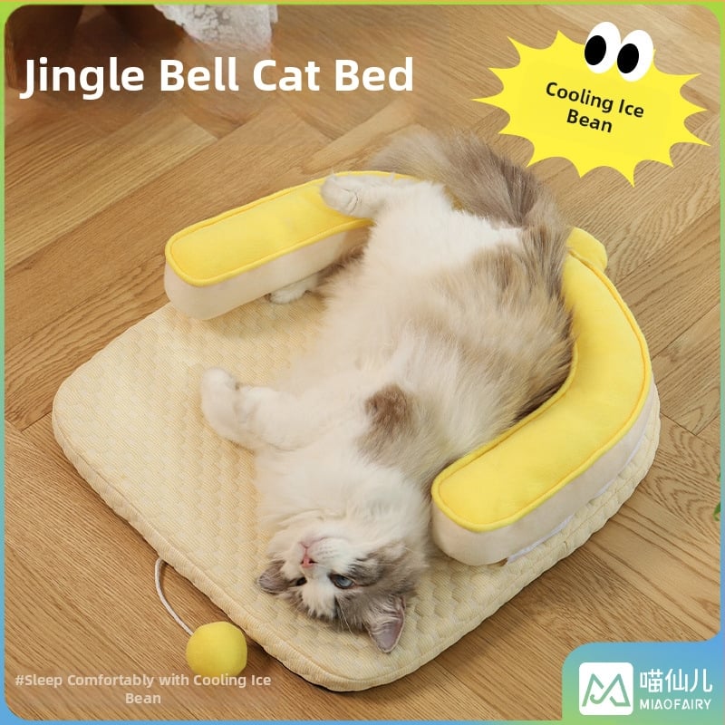 Meow Fairy котешко легло – дишаща охлаждаща подложка, плат, гнездо за домашни любимци, подходящо за котки