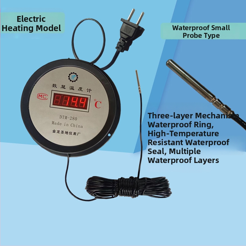 Digitálny teplomer so sondou pre akvakultúru, skladovanie v chlade a priemyselné meranie teploty vody, vhodný pre rybníky a skleníky, vysoká presnosť