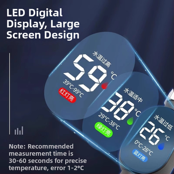 LED termometar za tuš, mjerenje temperature vode, pametan senzor temperature, zaštita od opeklina