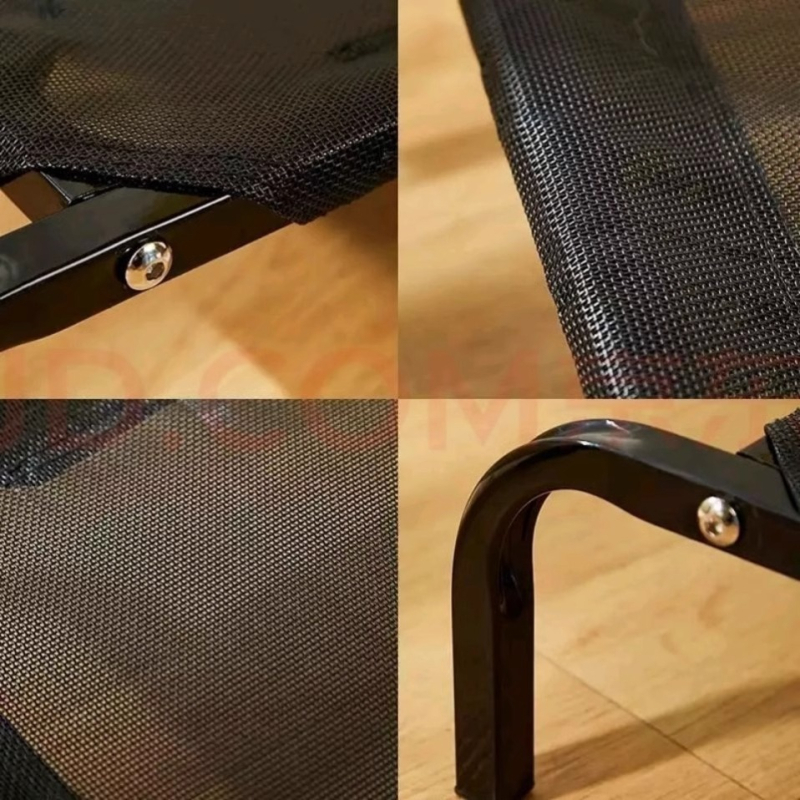 Pasje kamping ležaj s dizajnom iznad tla, univerzalan za sve sezone, uklonjiv i periv; materijal: metalni elementi i mreža