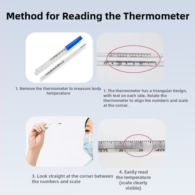 Medicínsky teplomer na ústnu a podpazušnú dutinu, digitálny domáci sklenený teplomer pre dospelých a deti