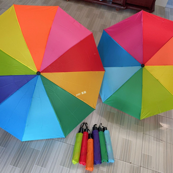 Kišobran s tri dijelovima, TPE materijal tkanine, UV zaštita UPF30+, ručno otvaranje i zatvaranje, središnja šipka crno ljepilo