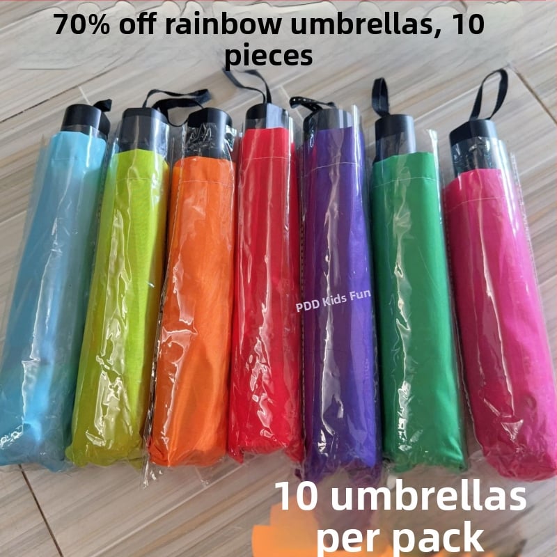 Kišobran s tri dijelovima, TPE materijal tkanine, UV zaštita UPF30+, ručno otvaranje i zatvaranje, središnja šipka crno ljepilo