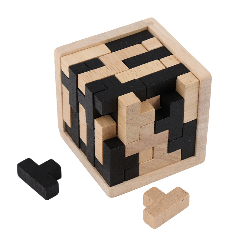 Drveni Kongming lock puzzle – Zhisuo marka, Tetris blokovi, emocionalni trening i kognitivni razvoj, porijeklo Zhejiang