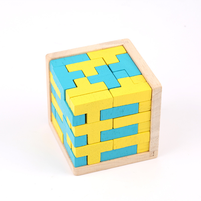 Drveni Kongming lock puzzle – Zhisuo marka, Tetris blokovi, emocionalni trening i kognitivni razvoj, porijeklo Zhejiang